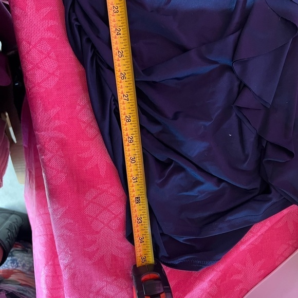 Midnight Blue Rouched Dress (NWOT) M - Picture 10 of 10